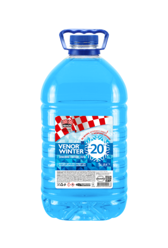 Омивач (очисник) автомобільного скла зимовий Venor Winter -20° 5 л ПЕТ, фото 1