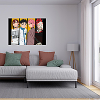 Плакат-постер на стіну з оригінальним принтом аніме-манги Dandadan Дандадан  "персонажі"