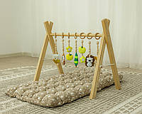 Мобіль дитячий підлоговий Бебі Джим + комплект підвісок Лісовичок + матрацик Ловець снів