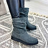 Черевики жіночі замшеві вільного одягання, з натуральної замші сірого кольору, фото 4