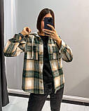 Стильна жіноча сорочка Тканина: клітинка котон, капюшон трикотаж Розмір: S, M, L, XL, фото 7
