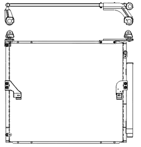 Конденсатор кондиціонера Toyota Land Cruiser Prado J15 10-17 Koyoair АКПП/МКПП; 626X531X16; +осушувач; (2.7)