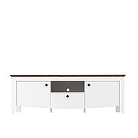 Класична довга тумба під телевізор тв біла 150 см прованс на ніжках у спальню вітальню зал ЛДСП Каріна