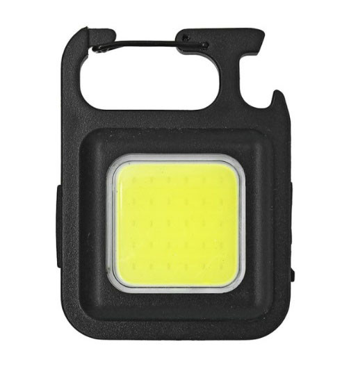 Ліхтарик-брелок (акумуляторний) магніт, карабін, відкривалка з карабіном, фото 1