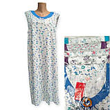 Жіноча нічна сорочка Андін без рукава БАТАЛ, колір рандом, 62р, фото 2