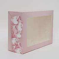 Коробка кондитерська для тістечка 250*170*80 до дня закоханих