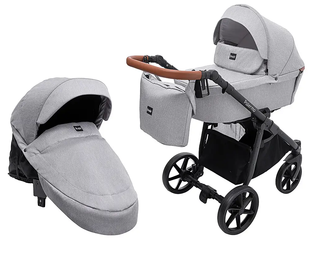 Коляска 2 в 1 Bair Palermo BP-03 сіра, фото 1
