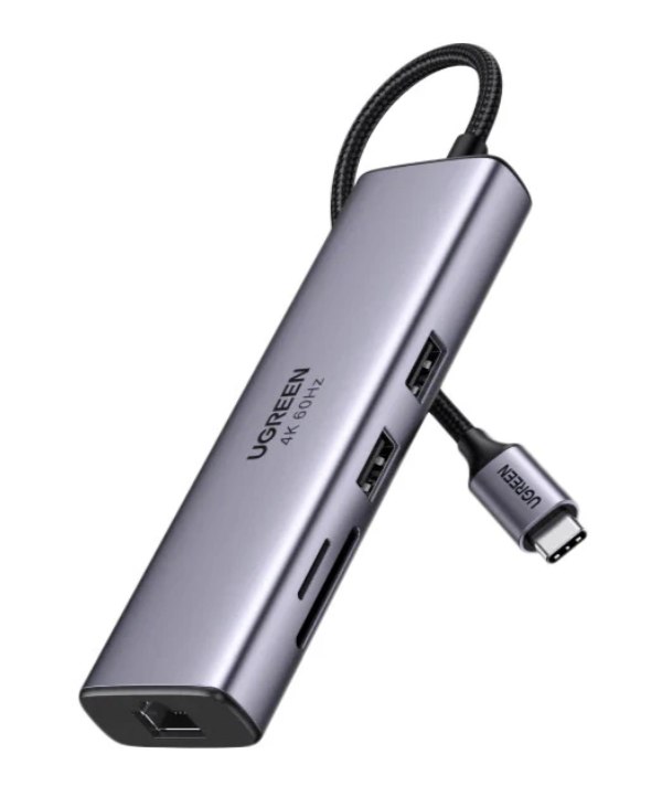 Мультипортовий адаптер UGREEN CM512 Gray (60515)