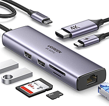 Мультипортовий адаптер UGREEN CM512 Gray (60515), фото 2