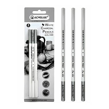 Олівець вугільний Acmeliae набір 3 шт. біле в блістері 43000