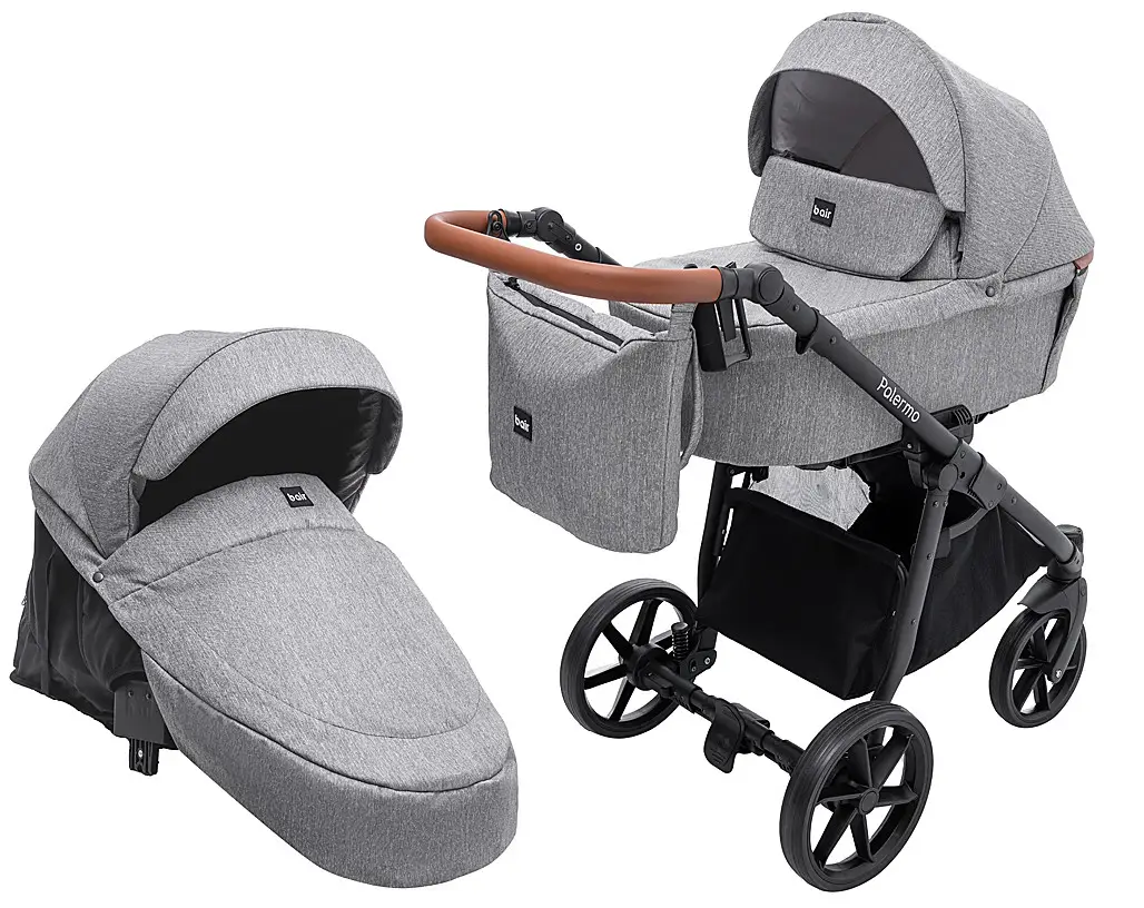 Коляска 2 в 1 Bair Palermo BP-23 темно-сірий, фото 1