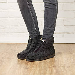 Бурки суконні 60-32B Tellus чорні на блискавці