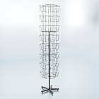 Стійка обертова BENARDO-48, H1800 D360/540 (48 місць, 6 граней). Торговий стенд для аксесуарів, реклами, брошур, фото 3