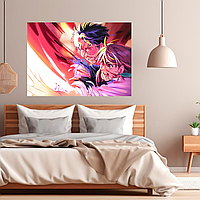 Плакат-постер на стіну з оригінальним принтом аніме-манги Dandadan Дандадан "Okarun Окарун, Ayase Momo Аясе"