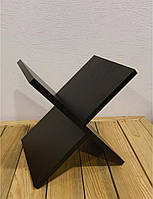 Підставка для сумки чорного кольору для салону краси, перукарні, передпокою, ресторану, кафе, клініки.