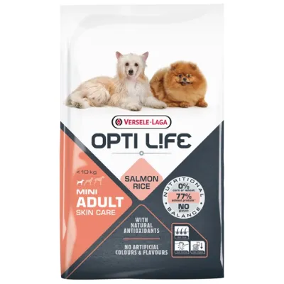 Сухий корм для собак міні та малих порід Opti Life (Опті Лайф) Adult Skin Care Mini з лососем 7.5 кг