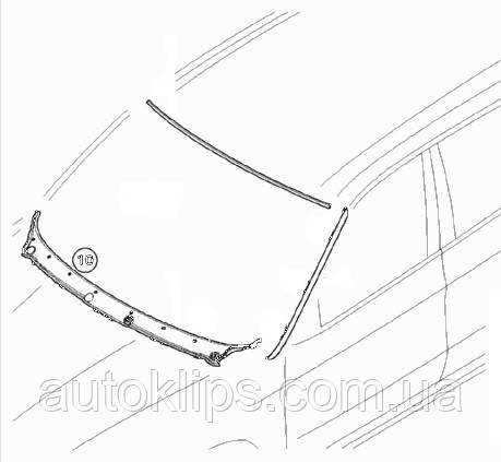 Кліпса кріплення жабо, решітки BMW 5 E39, X5 E53, X5 E70, X6 E71