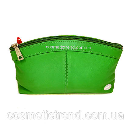Косметичка жіноча зелена з натуральної шкіри Swan (Індія) 512143/green 23*13*5 см, фото 1
