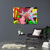 Плакат-постер на стіну з оригінальним принтом аніме-манги Dandadan Дандадан "Ayase Momo Аясе Момо арт"