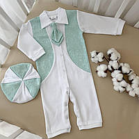 Чоловічок "Принц-2" д.р. з беретом Бірюзовий Інтерлок,жаккард арт.27077946  Зріст 68-44(р)