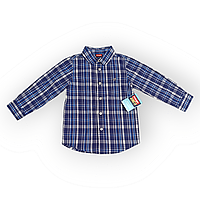 Синяя рубашка для мальчика в клетку на 5 лет Wrangler