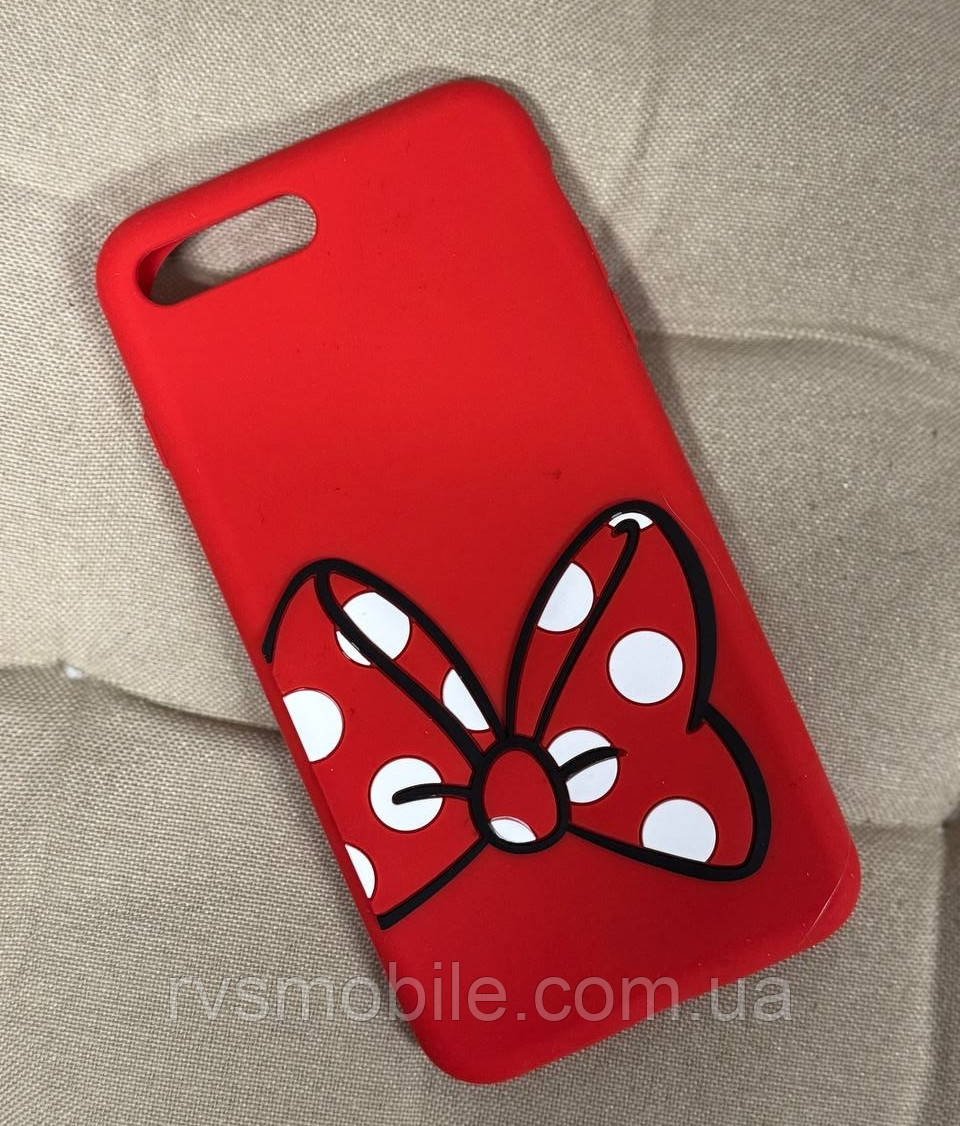 Силіконовий чохол для iPhone 8 Plus / 7 Plus - 3D Бант, Червоний, фото 1
