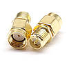 SMA перехідник з RP-SMA male на RP-SMA female зі штирьком з 1-ї сторони, фото 3