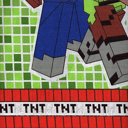 Дитяча постільна білизна ТЕТ Minecraft 100% бавовна (м'яка упаковка), фото 3