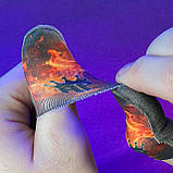 Ігрові напальчники P1 KING (1 пара 2 шт) для ігор на телефоні смартфоні планшеті срібне волокно pubg пабг, фото 5