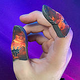 Ігрові напальчники P1 KING (1 пара 2 шт) для ігор на телефоні смартфоні планшеті срібне волокно pubg пабг, фото 7