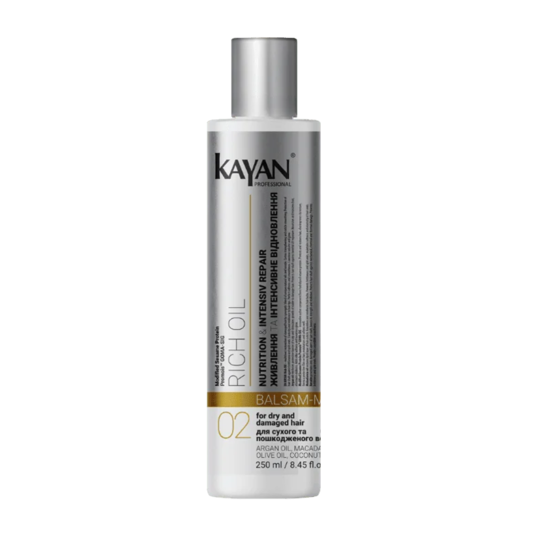 Бальзам маска для сухого та пошкодженого волосся Kayan Professional Rich Oil Balsam-Mask з оліями