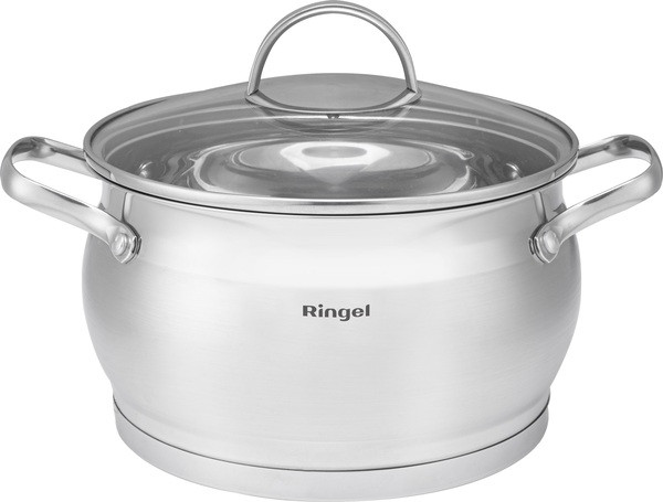 Каструля RINGEL Salsa нерж 22 см (5.2 л) з кришкою (RG-2034-22)