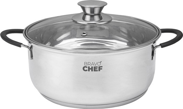 Каструля BRAVO CHEF Safran нерж 18 см (2.0 л) з кришкою (BC-2014-18)