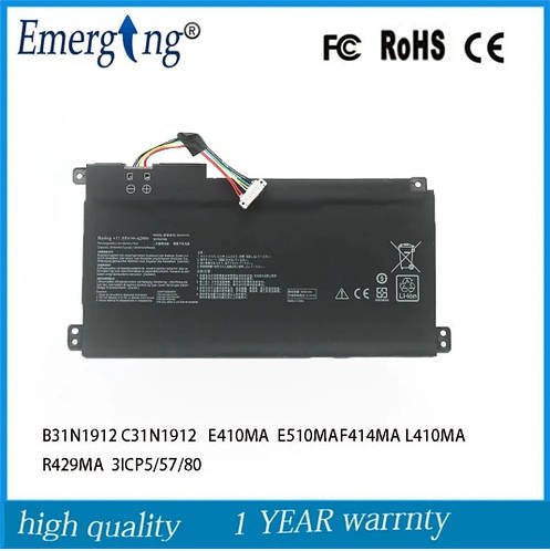 Batteria Per ASUS Vivobook 14 E410MA L410MA - B31N1912 C31N1912, 42Wh 11.55V - Foto 2