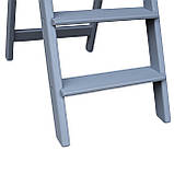 Дерев'яна драбина на 4 сходинки з вільхи  висока, міцна, розкладна та зручна у використанні, фото 5