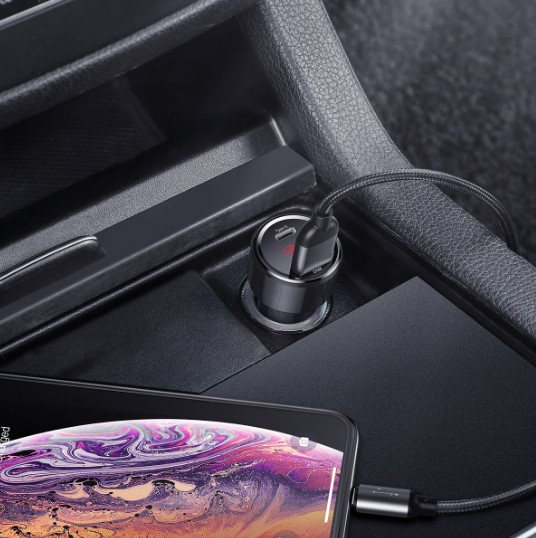 Адаптер автомобільний BASEUS Magic Series Dual USB QC with digital display |2USB, QC3.0, 3A| (CCMLC20A-01)