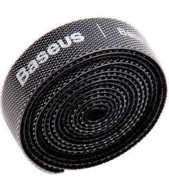 Стрічка липучка для кабелю Baseus Colourful Circle Velcro strap 3m ACMGT-F01 Black
