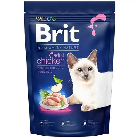 Сухий корм для котів Brit Premium Nature Cat Adult Chicken з куркою 800 г, фото 1