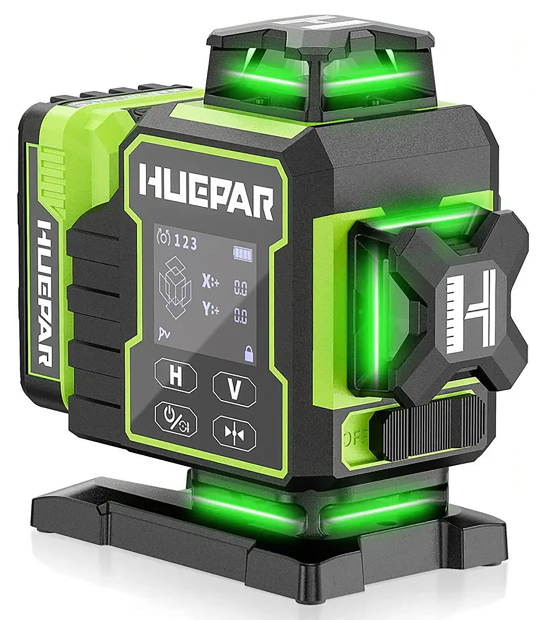 Лазерний рівень Huepar W04CG комплект №1