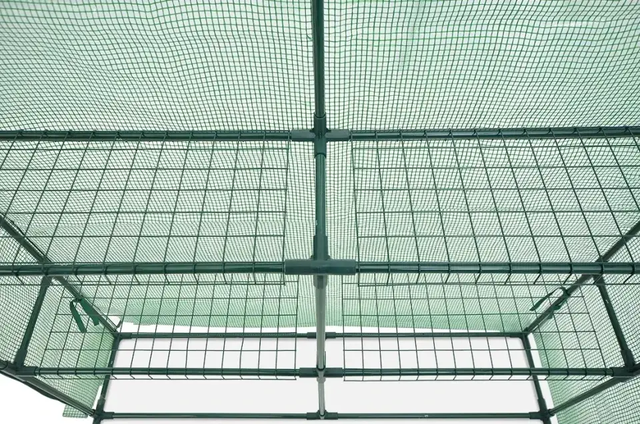 Садова теплиця 140x140 см 8 полиць Focus Garden зелена - полиці