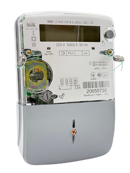 Лічильник електроенергії NIK 2100 AP6T.2802.MC.11 (багатотарифний, PLC, реле)