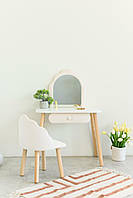 Комплект: дитяче трюмо Аріель та кріселко Мушля, 2-7 років, 90-105 см, 105-115 см, 115-125 см, молочний