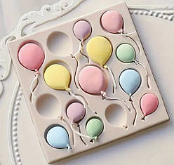 Силіконовий Молд- для шоколаду, мастики та ін "Повітряні кульки з ниточками"