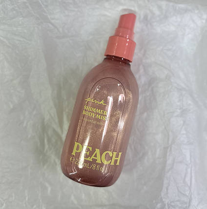 Парфумований спрей-шимер PINK Shimmer Peach Body Mist 236ml, фото 4