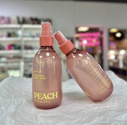 Парфумований спрей-шимер PINK Shimmer Peach Body Mist 236ml, фото 1