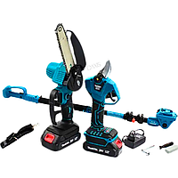 Набір Makita 24V Акумуляторний секатор Електропила Телескопічна штанга 2.6м Акумуляторні інструменти 3в1