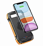 Портативний зарядний пристрій павербанк F33W з сонячною панеллю 33500 mAh, фото 2