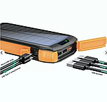 Портативний зарядний пристрій павербанк F33W з сонячною панеллю 33500 mAh, фото 6