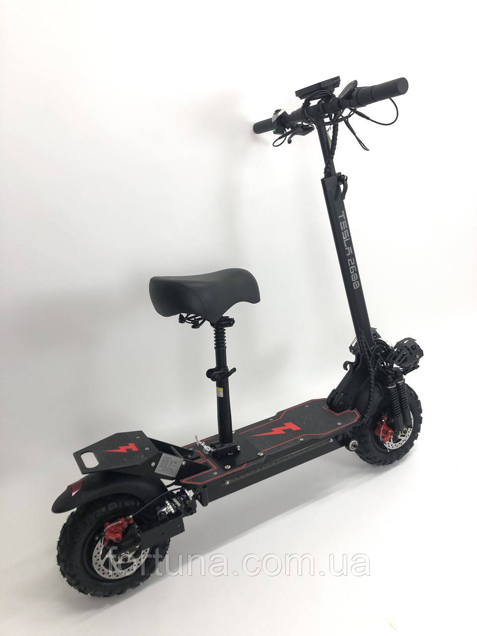 Електросамокат Tesla 26000 (2000Wх2 48V 26Ah) NFC ключ з сидінням