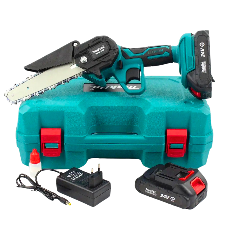 Мініпила акумуляторна Makita 24V 5 Ah Акумуляторний гілкоріз Якісний сучкоріз Потужна електро пила